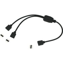 Alfais 4374 Rgb Şerit 4 Pin LED Çoklayıcı Splitter Tek Kumanda 2 Çıkış