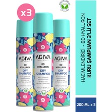 Agiva 8d Hyaluron Hindistan Cevizi Kokulu Hacimlendirici Kuru Şampuan-3'LÜ SET