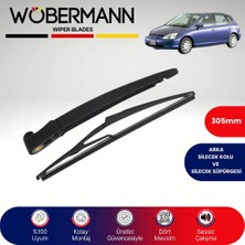 Wöbermann Honda Civic (Fıskiyeli) 2001-2005 Arka Silecek Kolu ve Süpürgesi Komple