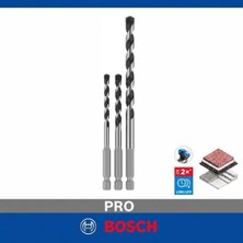 Bosch Pro Hex-5 3'lü Beton Matkap Ucu Seti 5-6-8 mm 2608707003