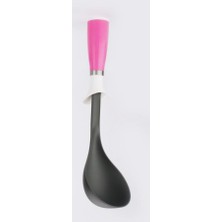 Zenwaya Store Plastik Kepçe Çorba Kepçesi Sos Çorba Kepçesi 32 cm Pembe