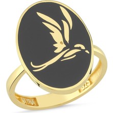 Silverize Anka Kuş Altın Kaplama Yüzük KN12