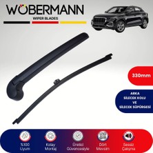 Wöbermann Audi Q2 (Yandan Fıskiyeli) 2016-2024 Arka Silecek Kolu ve Süpürgesi Komple