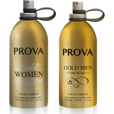 Prova Gold Kadın ve Erkek EDP Parfüm 2 x 100 ml Çiçeksi ve Aromatik Koku ile Şık Tasarım