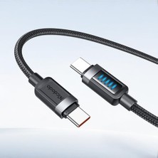 Zenwaya Store CA-0350 240WTYP-C To Typ-C Dinamik Şarj Led’li Kablo 1.2m Siyah