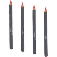 Zenwaya Store Uzun Süre Kalıcı Dağılma Yapmayan Nemlendirici Dudak Kalemi - Lipliner Pencil Vermilion (4 Paketi)