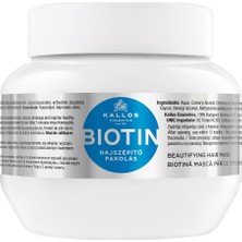 Kallos Cosmetics Biotin İçeren 275 ML Besleyici ve Koruyucu Durulanan Saç Bakım Maskesi