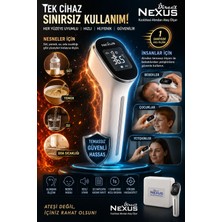 Nexus Temassız Kızılötesi Ateş Ölçer | 1 Saniyede Hızlı Ölçüm | LCD Ekranlı Dijital Termometre