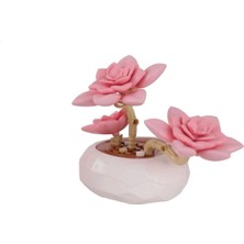 Hsc Bilişim P655064 Panlos Pembe Ni̇lüfer Sukulent Model 82 Parça Block Oyuncak