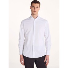Ted Baker Beyaz Erkek Italyan Comfort Fit Oxford Gömlek TBMRSH1084