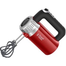 Russell Hobbs Retro El Mikseri 500 W Kırmızı Ergonomik Yumuşak Tutacak ve 4 Kademeli Hız Ayarı 25200-56