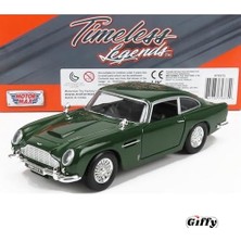 Zenwaya Store Oyuncak Diecast Metal Aston Martin Db5 Model Araba Kutulu Koleksiyonluk Figür 1:24 Ölçek Bej ve Yeşil Renk (Yeşil)