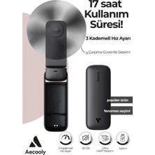 Aecooly Pf01 Katlanabilen Kompakt 3 Kademeli Portatif Soğutucu El Fanı Mini Vantilatör Siyah