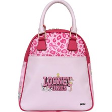 Dogo Kadın Vegan Deri Pembe Sırt Çantası - Warner Bros Looney Tunes Pink Leopard Lola Bunny Tasarım