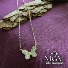 Uray Store Zirkon Taşlı Kelebek Kolye - KL0009