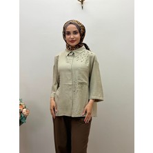JOOQSTORE Taş Detaylı Bayan Gömlek