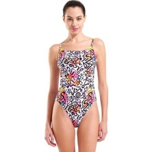 Arena Water Prints Swimsuit Kadın Çok Renkli Yüzücü Mayo 009398150