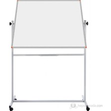 Panda 90 x 120 cm 360 Derece Dönerli Çift Taraflı Laminat Yazı Tahtası 1 Adet Beyaz Renk