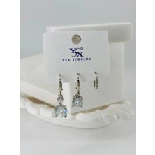 Uray Store Zirkon Taşlı Üçlü Kombin Küpe - KP00082