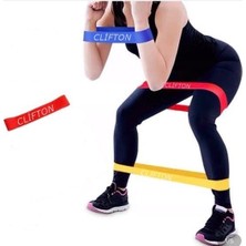 Clifton Kırmızı Aerobik Band Pilates Yoga Fitness Squat Çalışma Lastiği Sert Dirençli Tekil