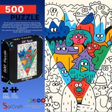 Soi Craft 500 Parça Puzzle Neşeli Karakterlerin Dünyası #207