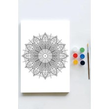 Zenwaya Store (PSTER21575) Mandala Tuval Kanvas Tablo Boyama Hobi Seti 13 (40X60CM)