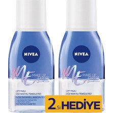 Nivea Çift Fazlı Göz Makyaj Temizleyici 125 ml Suya Dayanıklı Makyaj İçin 1+1 Set