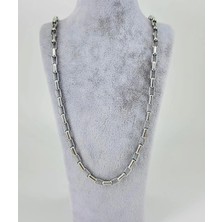 Uray Store Rodyum Çelik Erkek Kolye 60 cm - EKL0035