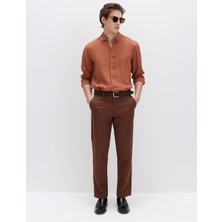 Marks & Spencer Regular Fit Keten Karışımlı Chino