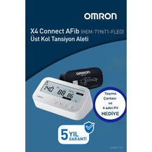 Omron X4 Connect Afib Üst Koldan Ölçer Dijital Tansiyon Aleti