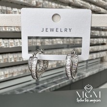 Uray Store Zirkon Baget Taşlı Halka Küpe - KP00129