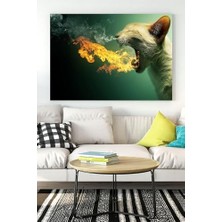 Zenwaya Store (PSTER16500) Kedi Eğlenceli Mizahi Kanvas Tablo 3 40 x 60