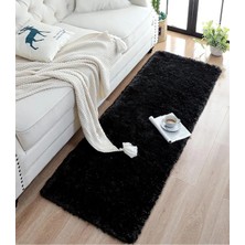 Santiva Home Siyah Post Peluş Yumuşak Yıkanabilir Kaymaz Dot Taban Salon Koridor Çocuk Halısı