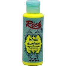 Rich Akrilik Boya 120 Cc Açık Sarı 2128 Multi Surface Standart Özelliklerle Kullanıma Hazır