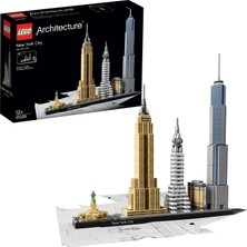 LEGO® Architecture New York City 21028 - 12 Yaş & Üzeri Çocuklar için Dekoratif ve Sergilenebilir Model Yapım Seti (598 Parça)