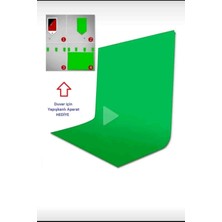 Akdeniz 200X160CM Greenbox Chromakey-Green Screen Yeşil Fon Perde Kumaş