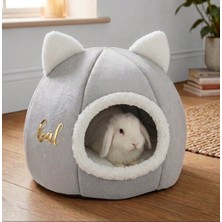 Pericat Petshop Tavşan Sincap Ginepig Evi Yuvası Peluş Minderli **özel TASARIMLI**30CM