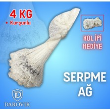 Darovik Serpme Ağ 4 kg Kurşunlu Balık Ağı 2 Metre Yükseklik 1 Parça Pratik Kullanım