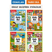 Dikkat Atölyesi Yayınları Farkı Bul 4’lü Set | 5-9 Yaş Dikkat ve Zeka Geliştirme 200+ Aktivite