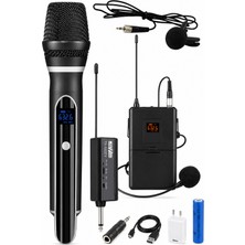 Blackbird Game Center Glr Wn-07 Profesyonel 3 Lü Kablosuz Mikrofon Sistemi Uhf Yaka ve El Mikrofonlu