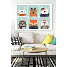 Zenwaya Store (PSTER16201) Hayvanlar Alemi Kış Çocuk Odası Kanvas Tablo 30 x 40