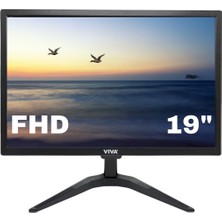 Viva 19'' Full Hd HDMI VGA Dahili Hoparlörlü LED Monitör Güvenlik Kamera Sistemleri Uyumlu