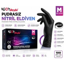 Pudrasız Eldiven I Nitril Eldiven I Hasta Bakım Eldiveni I Muayene Eldiveni I Lateksiz Eldiven (5 Adet)
