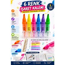 ArtMaster Fosforlu Kalem 6 Renk 1 Paket Fixpoint P-5144 Canlı Renkler 6 Renk Işaret Kalemi 6 Lı Fosforlu Kalem Okul Ofis Solmaz