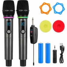 Blackbird Game Center Jrl Wn-08 Çift El Tipi Kablosuz Uhf Mikrofon Seti - Şarj Edilebilir Karaoke ve Sahne Mikrofonu