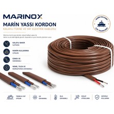 Marinox Marin Yassı Kordon Kalaylı Tekne ve Yat Elektrik Kablosu 3x2,5 Mm² Deniz Tipi Esnek Kablo
