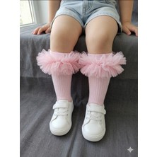 Exe Happy Colors Dizaltı Çorap Tütü Kokoş Tüllü 6-7 Yaş Pembe 2çift