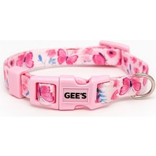 Gee's Premium Klipsli ve Renki Desenli Pink Wings Köpek Boyun Tasması