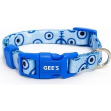 Gee's Premium Klipsli ve Renki Desenli Blue Charm Köpek Boyun Tasması