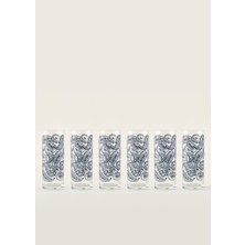 Bella Maison Paisley 6'lı Rakı Bardağı Mavi (180 Cc)